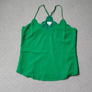 J. Crew Kelly green halter blouse top
